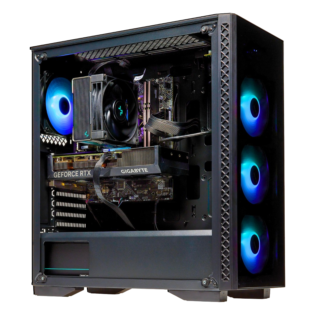 Techwhiz NightShade Gaming PC - AMD Ryzen 7 7700 - RTX 5070 - 32GB DDR5 - 1TB  - Windows 11 P - Wifi