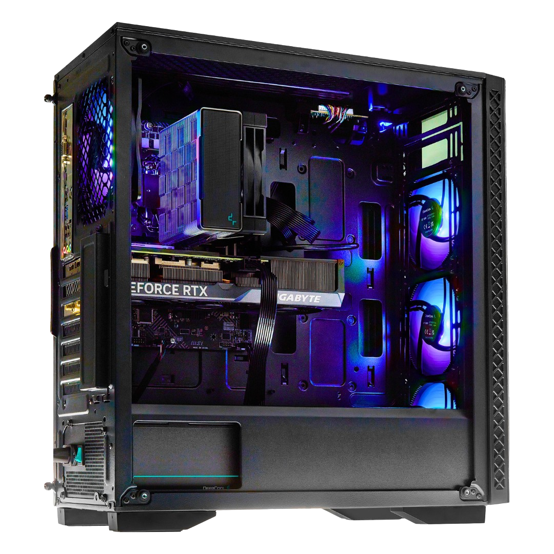 Techwhiz NightShade Gaming PC - AMD Ryzen 7 7700 - RTX 5070 - 32GB DDR5 - 1TB  - Windows 11 P - Wifi