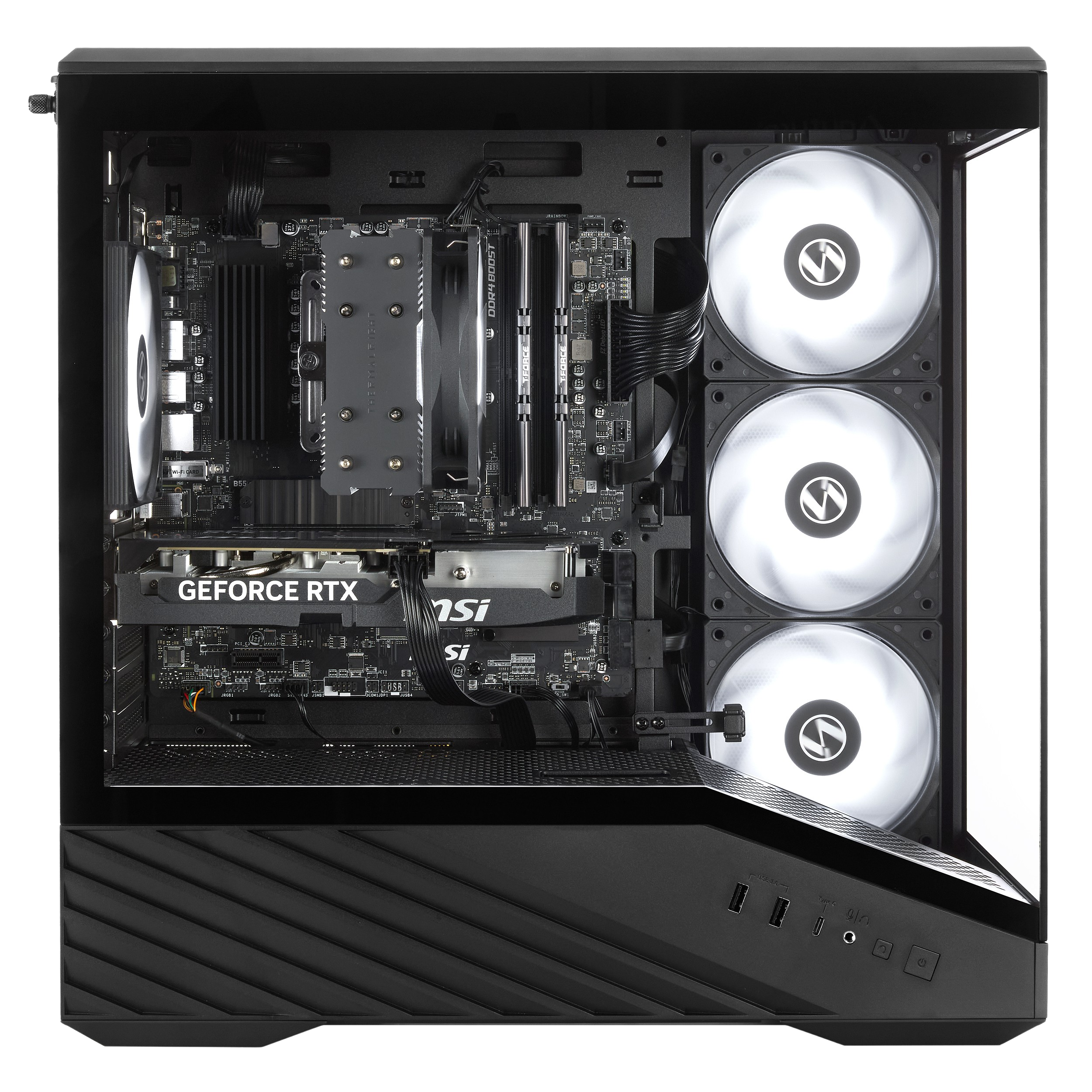 Techwhiz DarkFlare Gaming PC - AMD Ryzen 5 5500 - RTX 5050 - 16GB DDR4 - 500GB SSD - Windows 11 P - Wifi