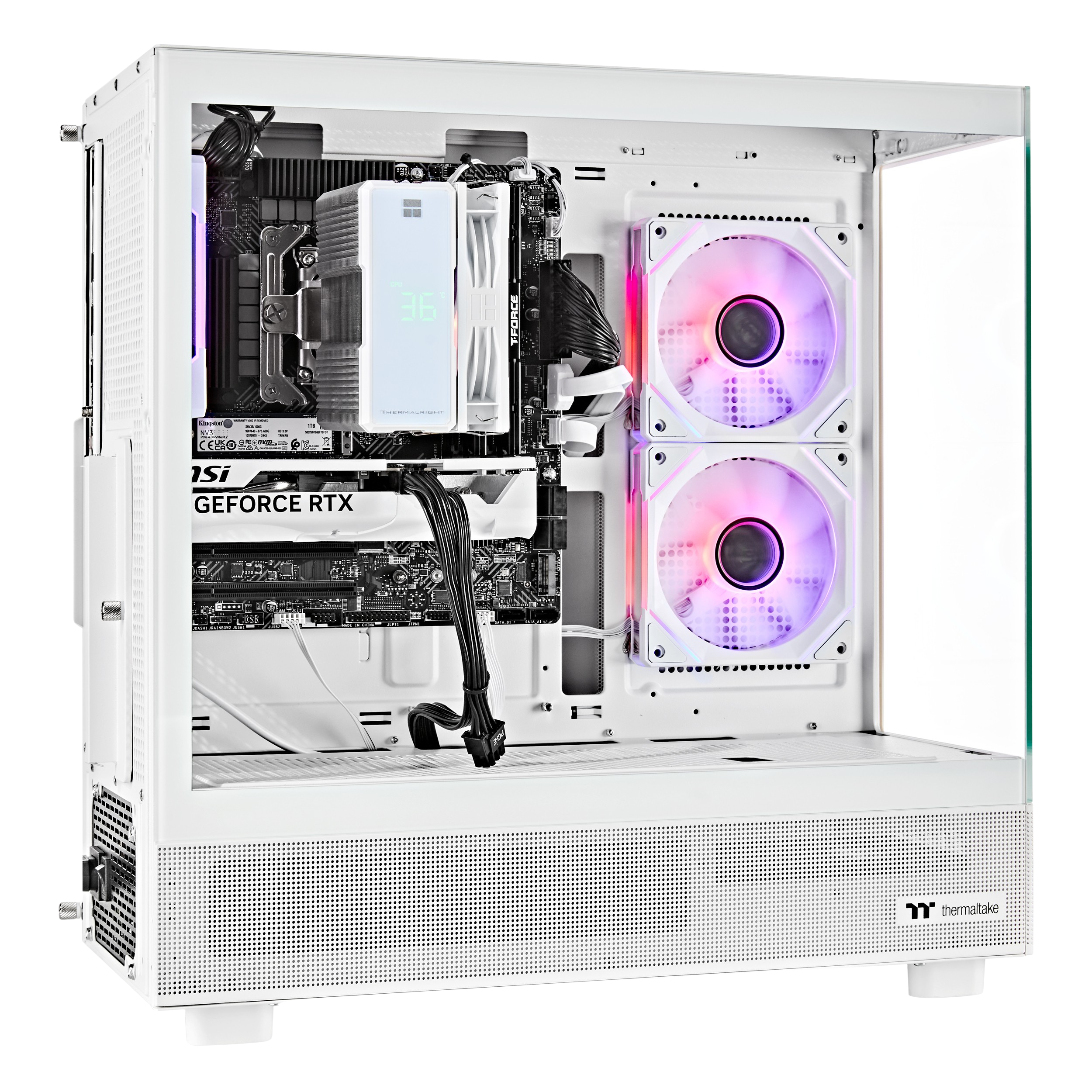 Techwhiz CrystalForge Gaming PC - AMD Ryzen 7 7700 - RTX 5070 Ti - 32GB DDR5 - 1TB NVMe SSD - Windows 11 PRO - Wifi - 3 Years Warranty