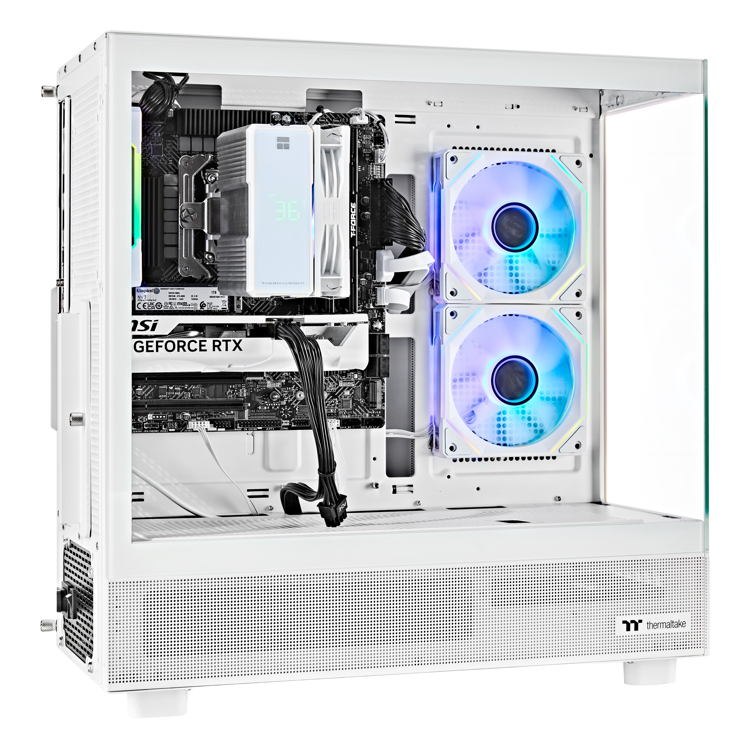 Techwhiz CrystalForge Gaming PC - AMD Ryzen 7 7700 - RTX 5070 Ti - 32GB DDR5 - 1TB NVMe SSD - Windows 11 PRO - Wifi - 3 Years Warranty