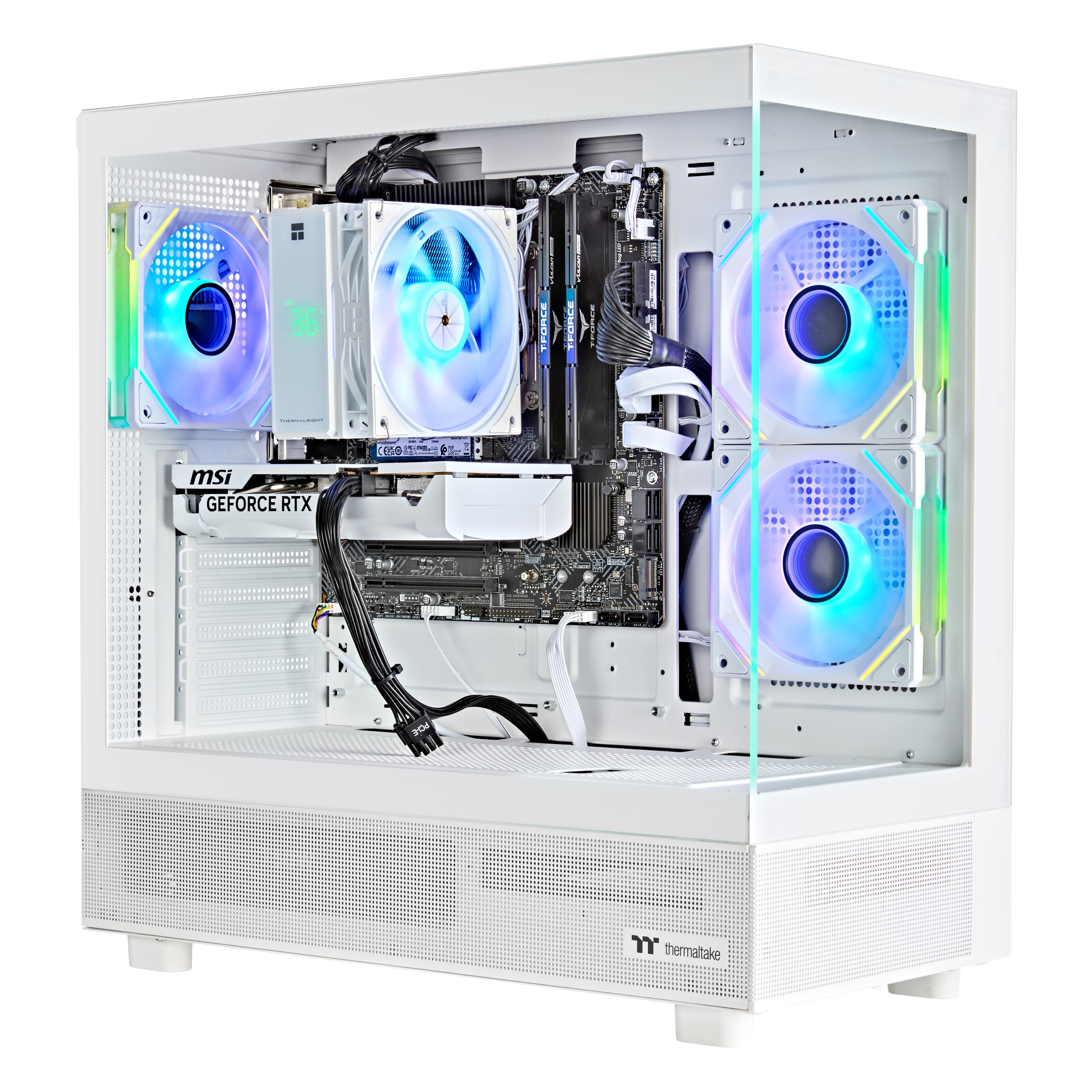 Techwhiz CrystalForge Gaming PC - AMD Ryzen 7 7700 - RTX 5070 - 32GB DDR5 - 1TB NVMe SSD  - Windows 11 PRO - Wifi - 3 Years Warranty